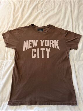 Retrobrand NEW YORK CITY Brown Graphic Tee